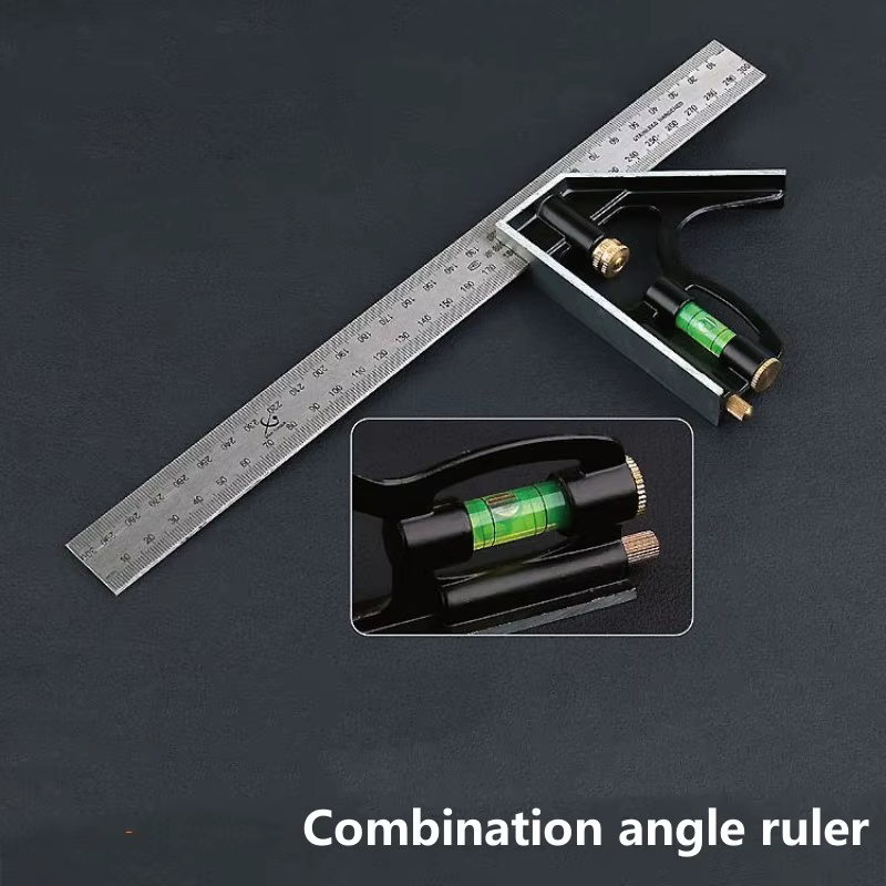 Règle carrée à angle droit de 300mm, rapporteur réglable, outils de travail de calcul, outils de mes