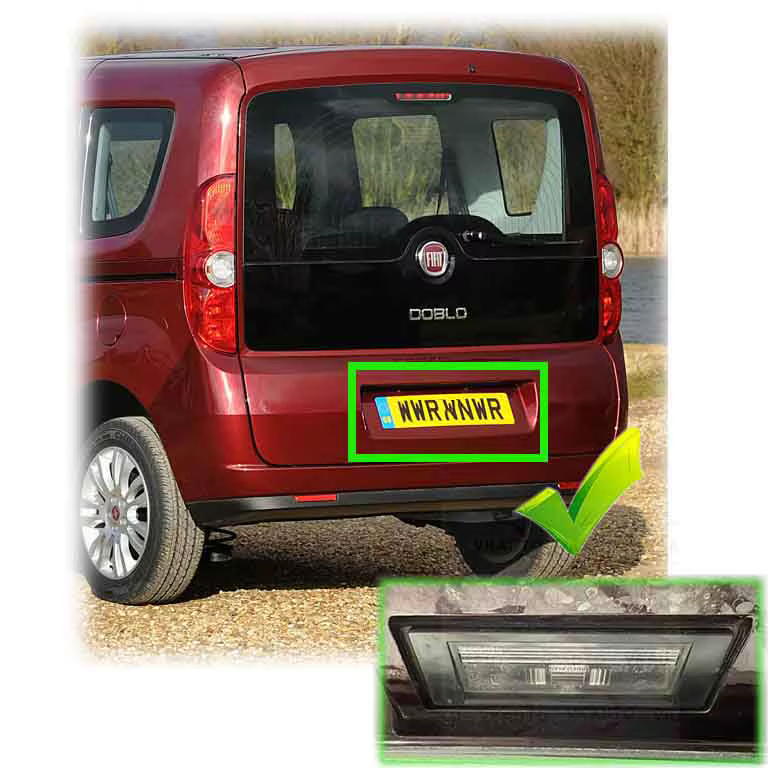 VKAUTO caméra de recul Fish Eye pour Fiat Doblo Combi EV 2010 ~ 2017 CCD HD Vision nocturne caméra d