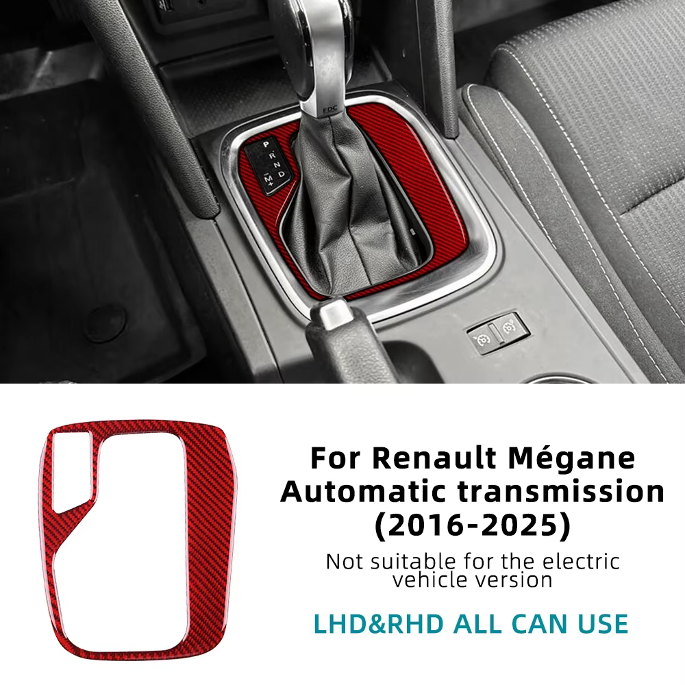 Garniture de changement de vitesse de voiture, autocollant en Fiber de carbone souple pour Renault M