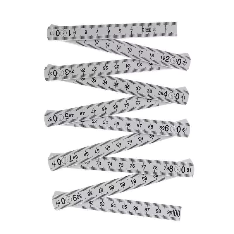 Bâton compteur pliant avec 10 Joints verrouillage, règle pliable en plastique pour système mesure mé