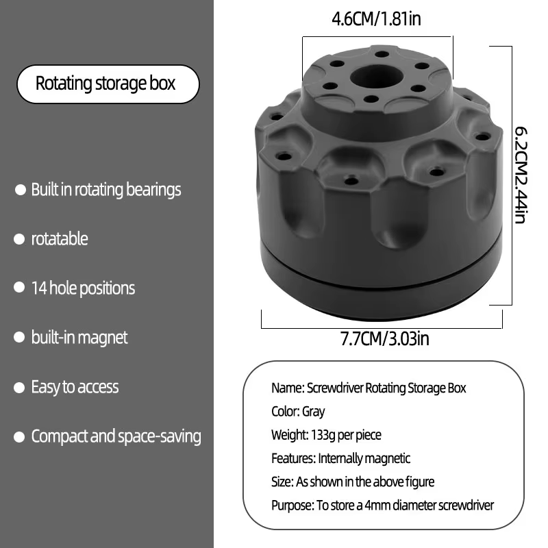 360 °   Support de rangement rotatif multifonctionnel pour outils d'entretien, avec fente multi-trou
