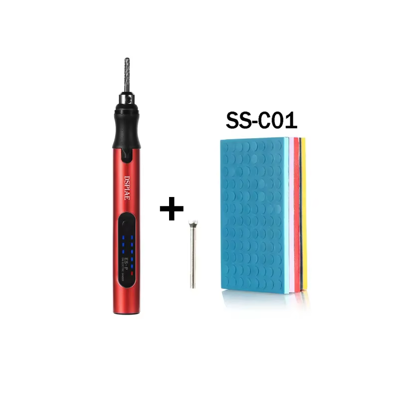 DSPIAE ES-P ponceuse stylo éponge disque de ponçage rond pré-coupé papier de verre abrasif utilisé a