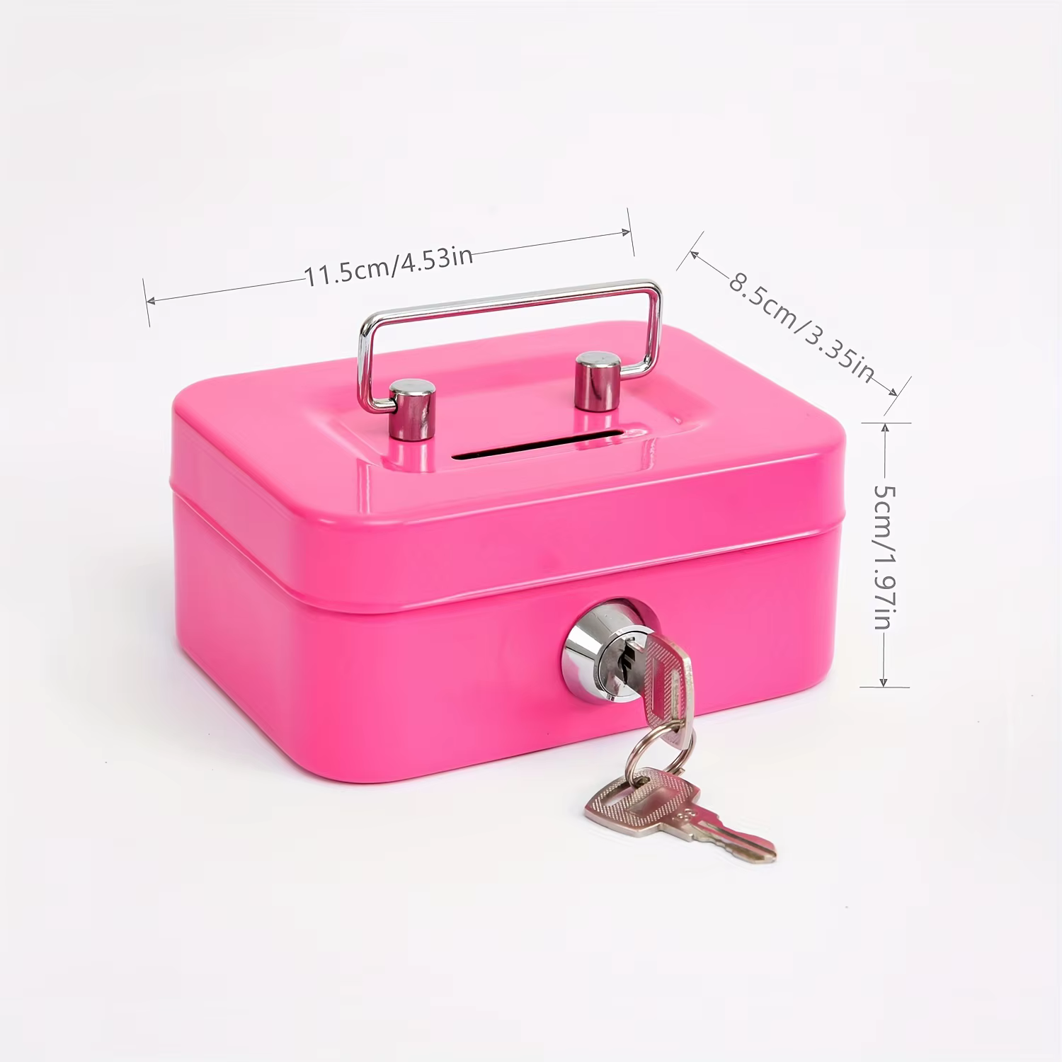 Boîte de rangement sécurisée pour clé en métal, coffre-fort pour adulte, banque pour pièces de monna