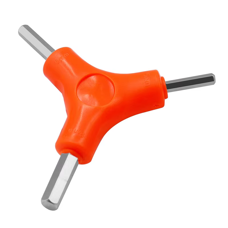 Jeu de clés hexagonales trigéminales 3 en 1, 2.5/3/4/5/6/8mm, outils manuels en acier au carbone, ou