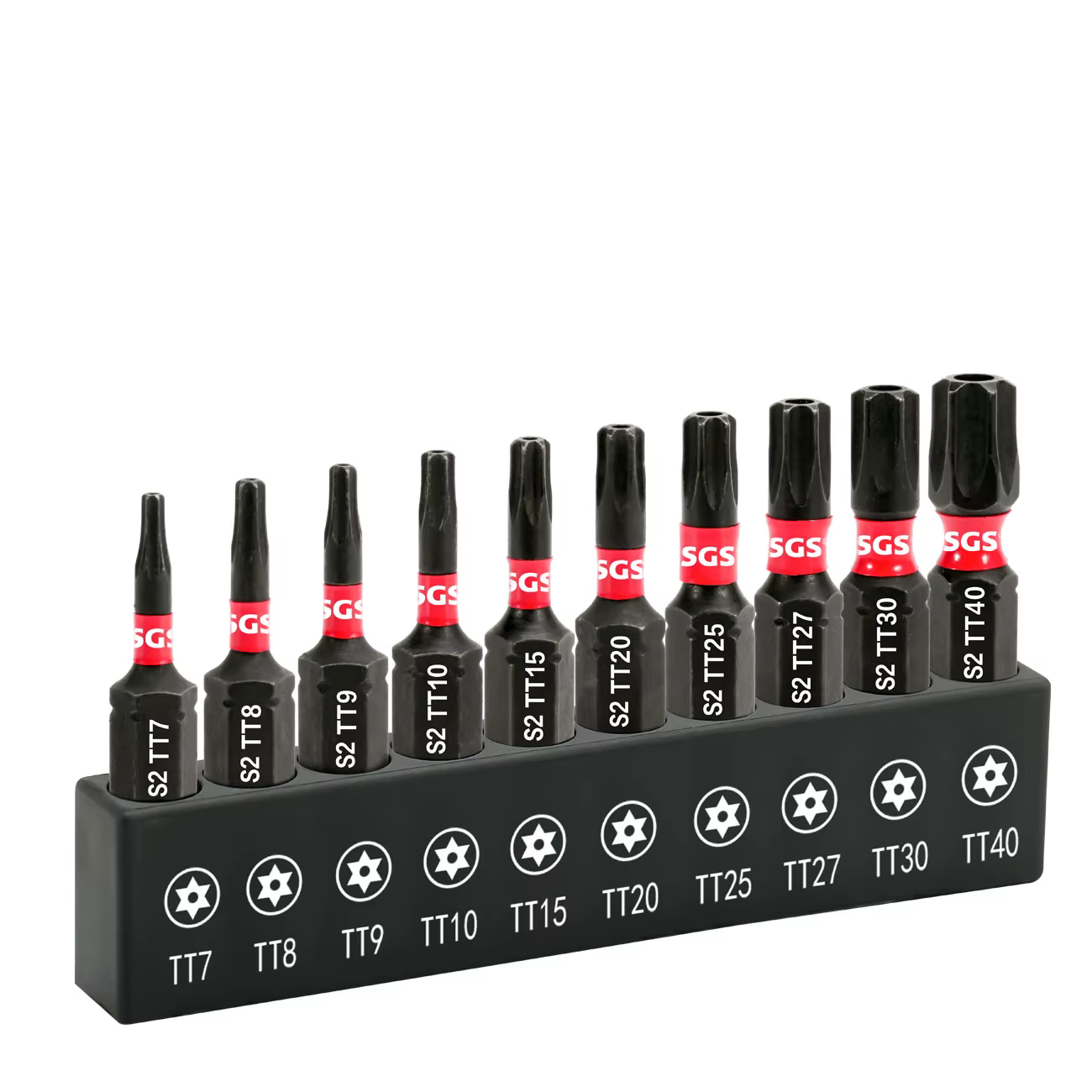 10 embouts Torx de sécurité en acier S2 résistants aux chocs 25 mm, magnétiques puissants, antidérap
