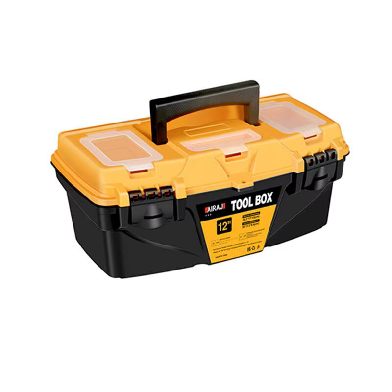 AIRAJ-Boîte à outils de quincaillerie, valise d'optique en plastique, boîte de rangement pour perceu
