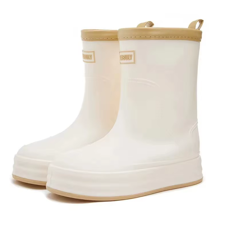 Bottes de pluie imperméables pour femmes, style court, à semelle souple, résistantes à l'usure et au