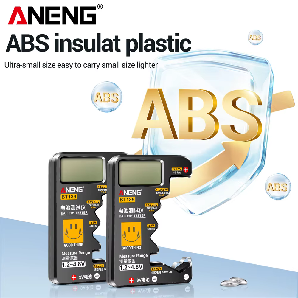 ANENG BT189 testeur de batterie universel pour Batteries C,AA,AAA,D,N,9V 6F22 1.5V 3V pile bouton in