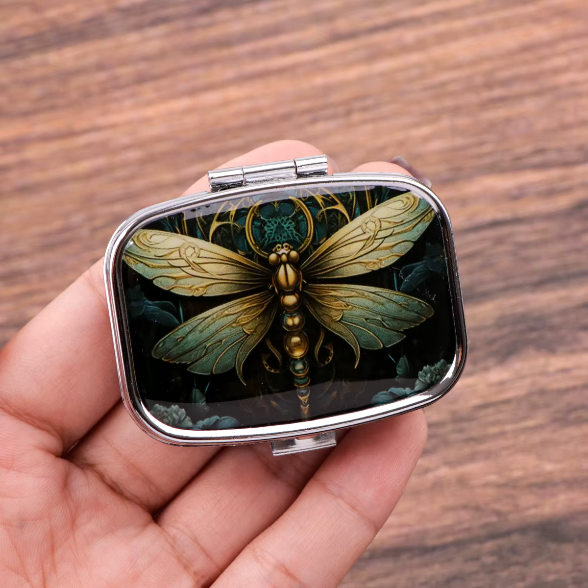 Boîte à pilules série papillon, organisateur de médicaments Portable à 2 compartiments, rangement de