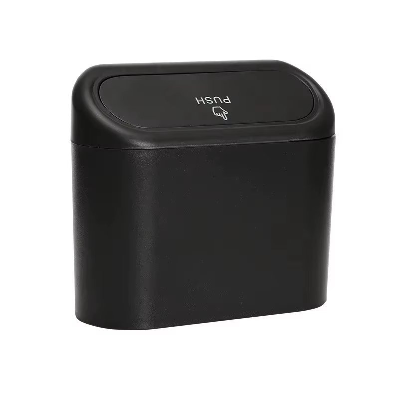 Poubelle montée sur voiture, poubelle de rangement latérale avec couvercle, Mini sac de rangement, b