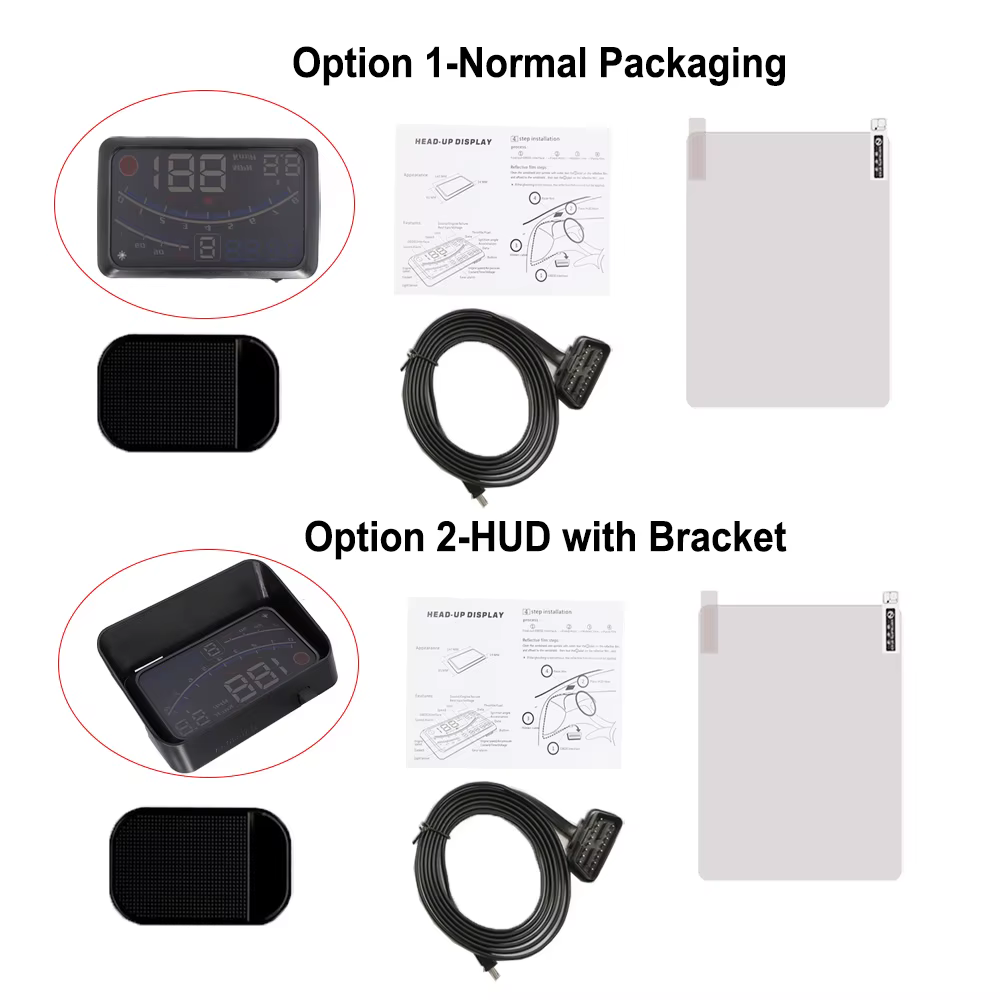 Vjoycar V41 plus récent affichage tête haute voiture OBDII EUOBD 5.5 "projecteur de pare-brise HUD a