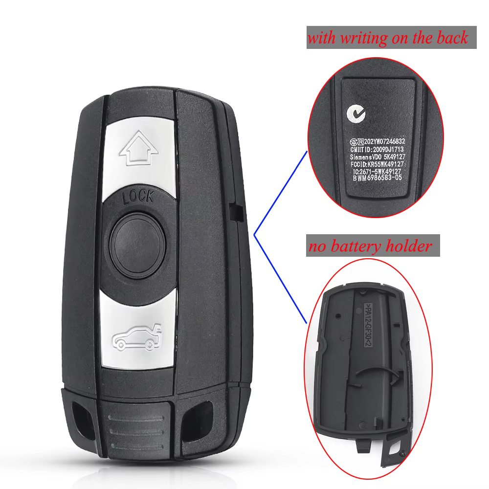 KEYYOU coque de clé à distance pour BMW E61 E90 E82 E70 E71 E87 E88 E89 X5 X6 pour 1 3 5 6 série 3 b