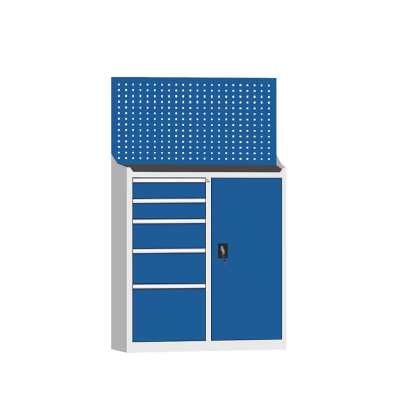 Armoire à outils en métal Durable d'atelier en acier à deux portes robuste 2025 pour l'organisation 