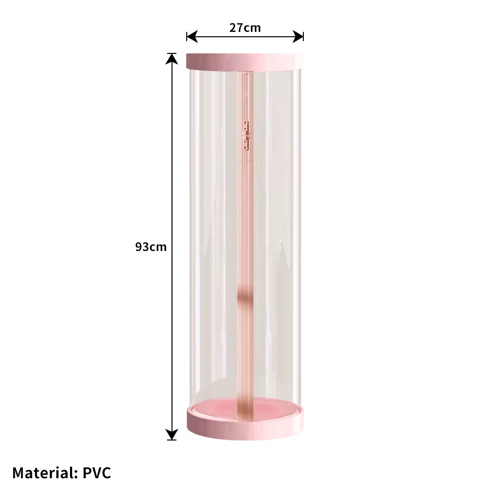 Boîte de rangement transparente pour poupées, tube de rangement pour jouets en peluche, organisateur