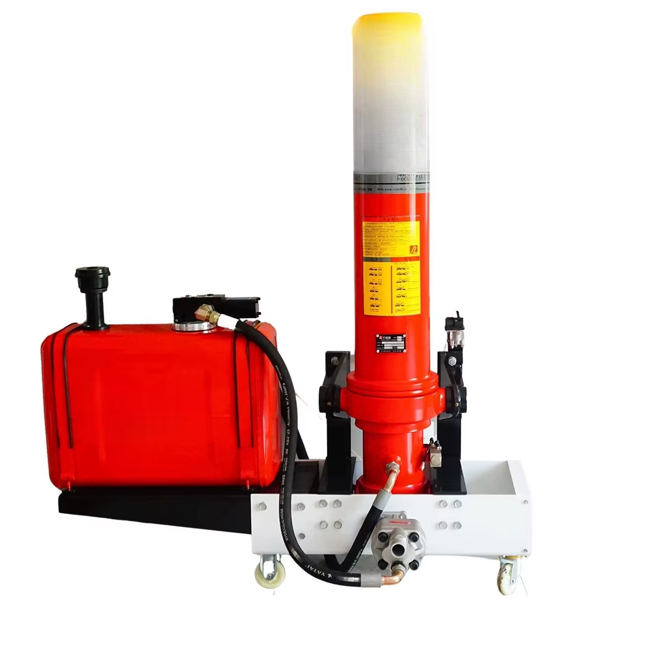 Système de levage hydraulique personnalisé pour camion à benne basculante, comprenant un vérin hydra