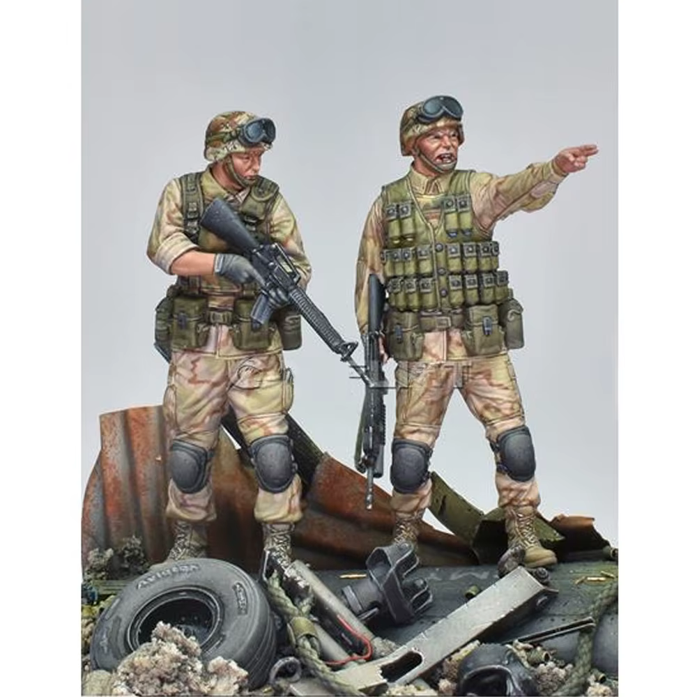1/35 Task Force Ranger, 2 ensembles, figurine soldat en résine, thèmes militaires, kit non assemblé 