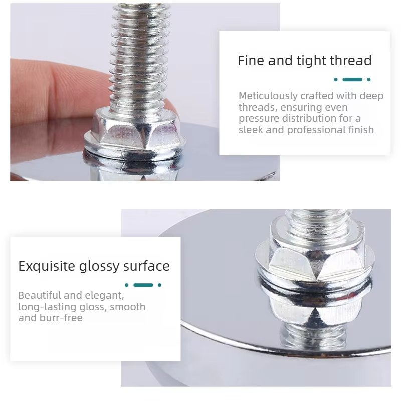 Pieds de nivellement, M6, M8, M10, hauteur réglable par vis, diamètre 21mm, 24mm, 27mm, 30mm, 36mm,