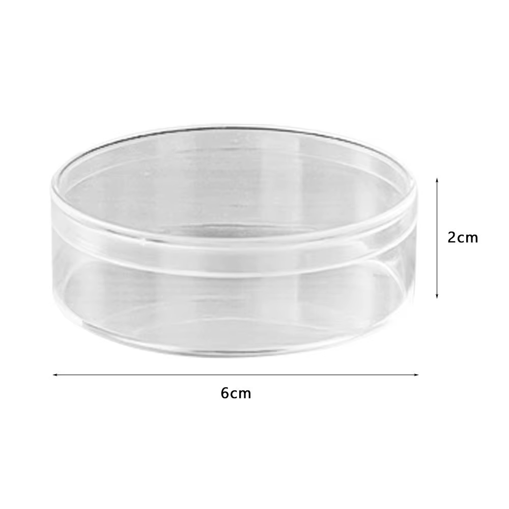 Boîte de rangement ronde en plastique transparent avec couvercle, vitrine de protection anti-poussiè