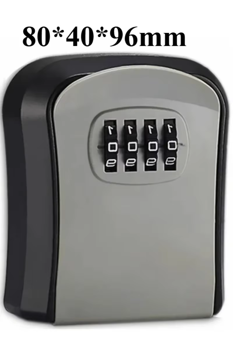 Coffre-fort mural étanche, boîte à clés de sécurité avec combinaison réinitialisable à 4 chiffres, a