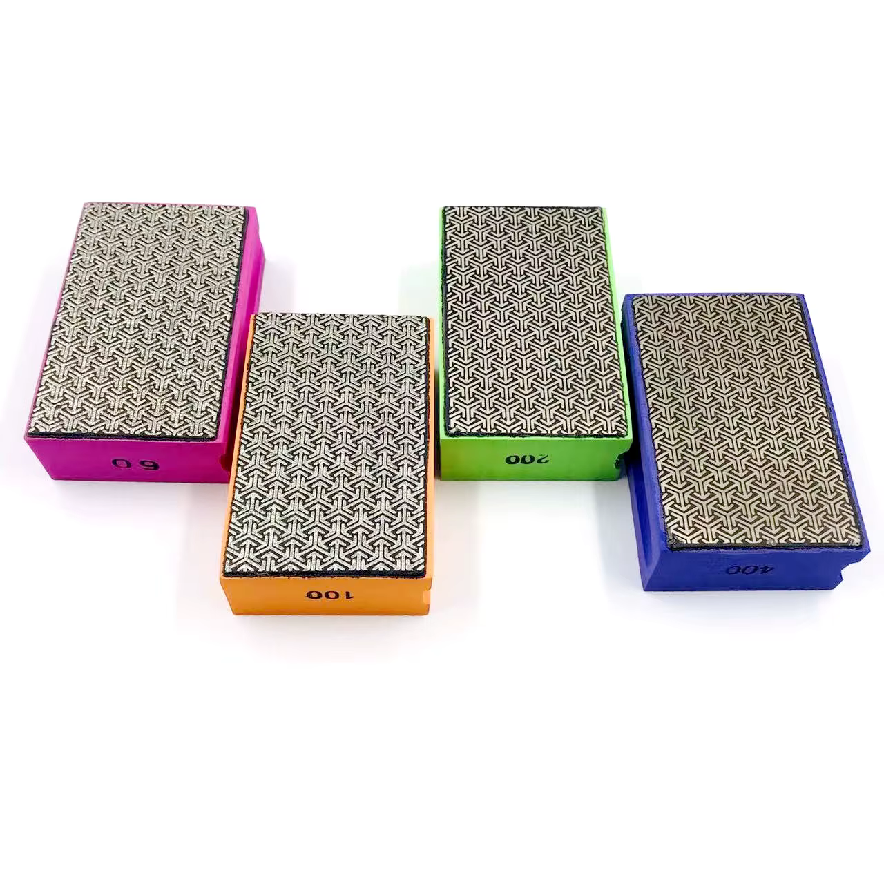 Bloc de tampon manuel pour polissage diamant, 1 à 4 pièces, 60 # 100 # 200 # 400 #   Pour carreaux d