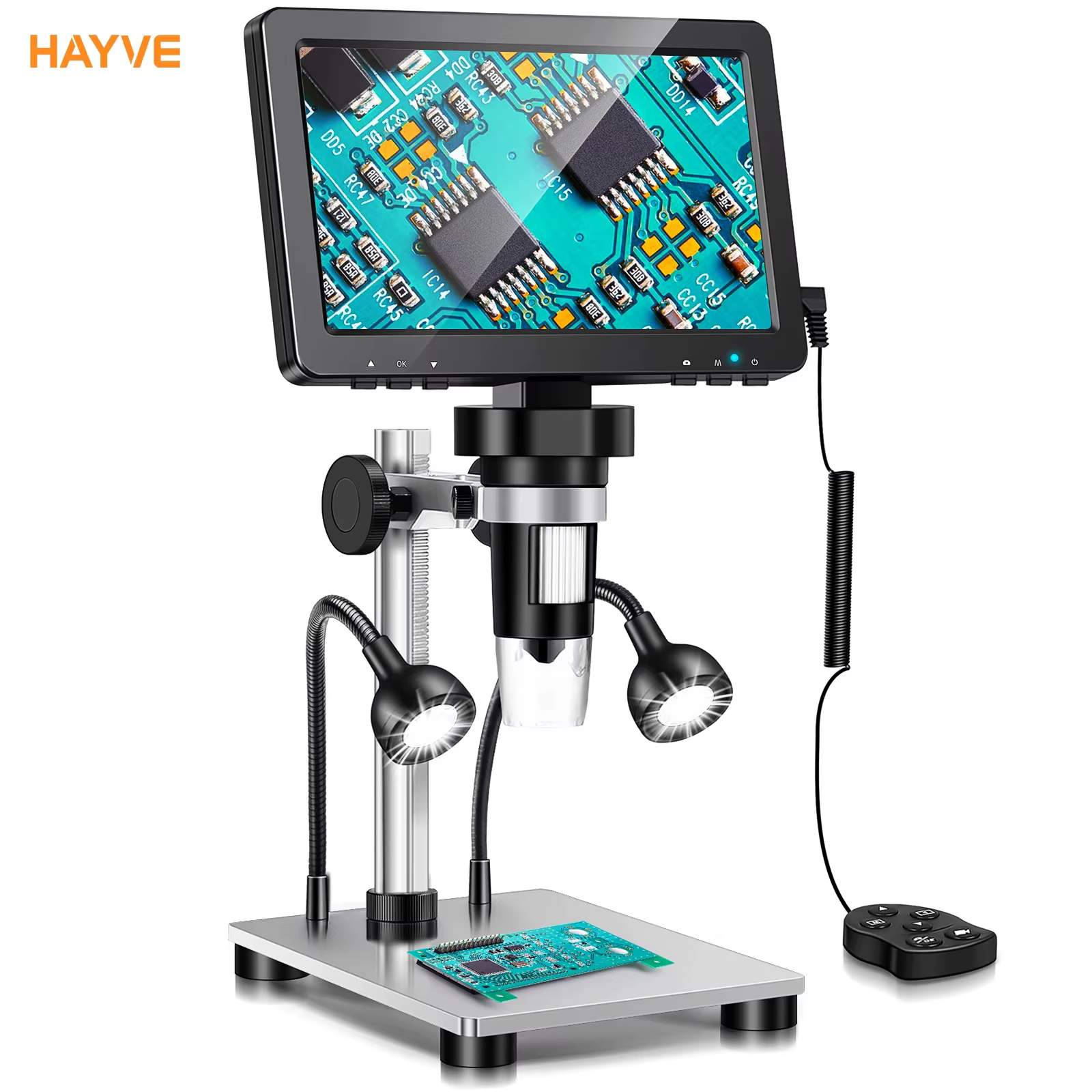 Hayve 7 ''Microscope numérique 1200X Zoom 12MP HD Microscopes électroniques caméra loupe pour souder