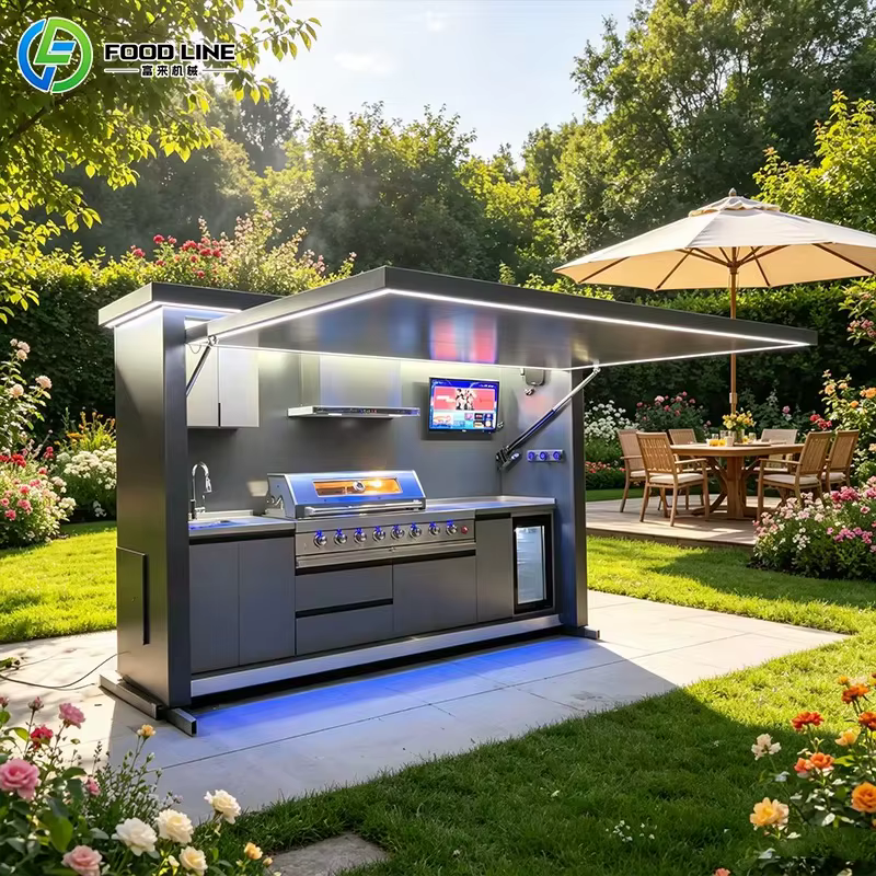 Cuisine extérieure BBQ, armoire de cuisine extérieure, conteneur de barbecue, pod de cuisine extérie