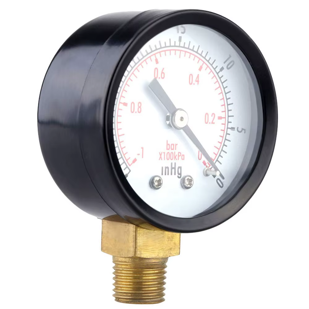 Manomètre à vide Mini cadran jauge à cadran double échelle 1/4 "NPT -30HG/0PS compteur de pression s