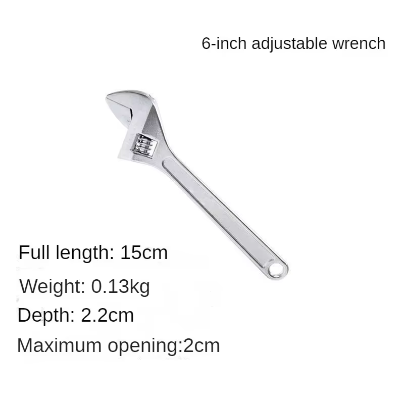 Clé à molette universelle universelle de 6 "/8"/10 "/12"/15 ", outil d'entretien et de réparation au