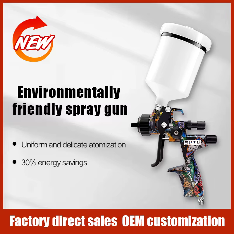 Sutu 5800 pistolet de pulvérisation pneumatique 1.3mm buse de pulvérisation en acier inoxydable Pot