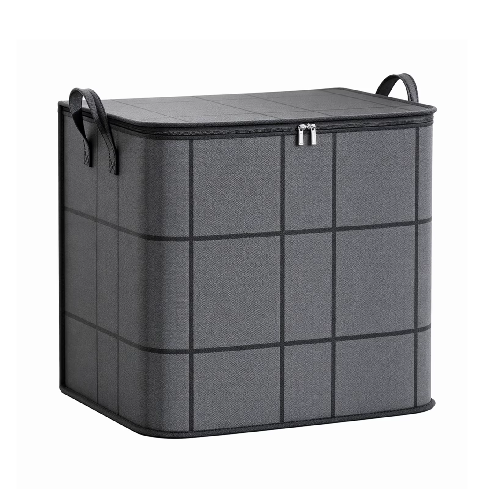 Organisateur de placard pliable en tissu avec fermeture éclair et poignée, grande capacité pour vête