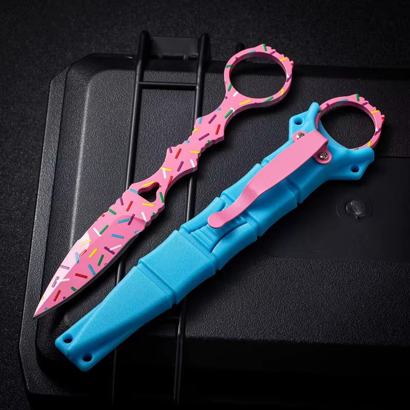Petit couteau droit Portable pour Camping en plein air, beignet, outil EDC, couteau de survie, coute