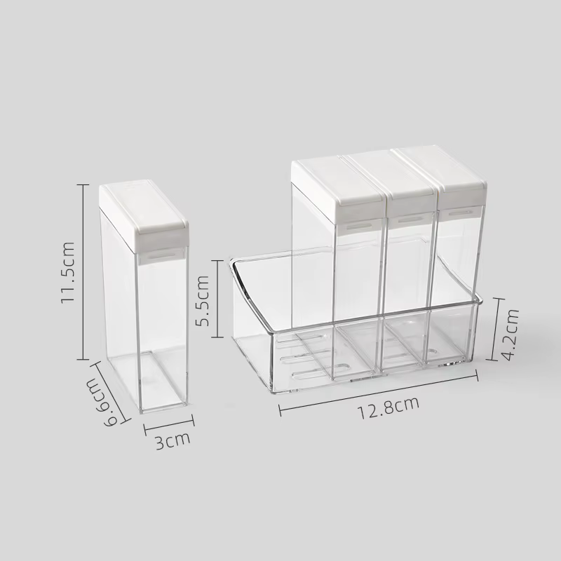 Boîte d'assaisonnement, ensemble de boîtes combinées, fournitures de cuisine, pot de stockage à quat