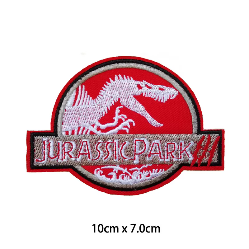 Jurassic dinosaure fer sur patchs film Ranger vêtements broderie vêtements Badge bricolage accessoir
