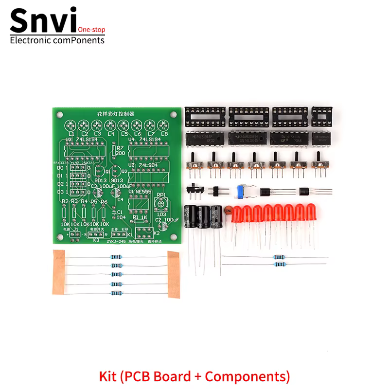 Kit de Production de soudage de lumière d'eau courante circulaire LED, conception de Circuit numériq