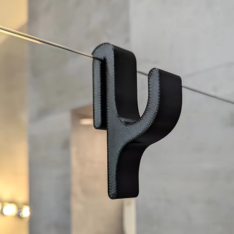 1-3 crochets de porte de douche – Cintre en verre sans cadre de 8 mm, support de salle de bain pour 