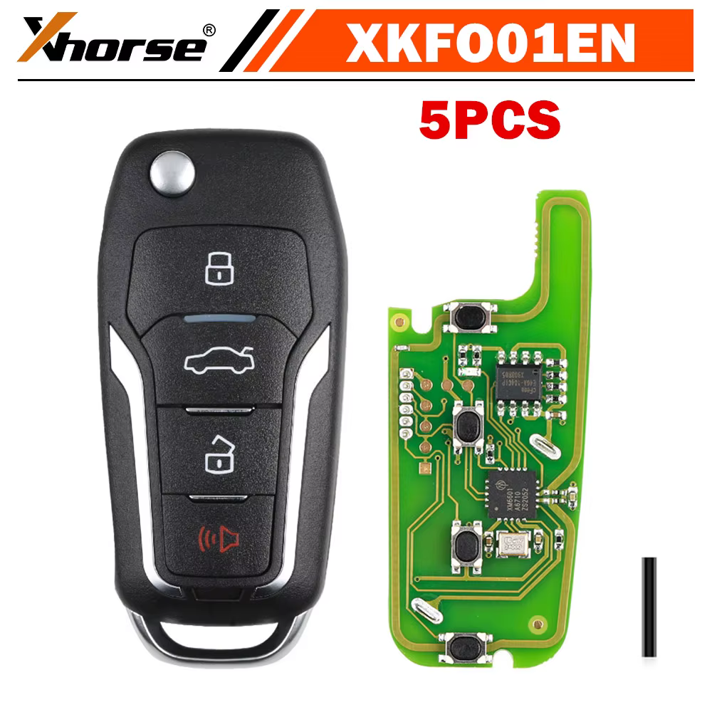 Xhorse-Clé à distance filaire, Ford Condor Flip, 4 boutons, clé inamovible King, version anglaise po