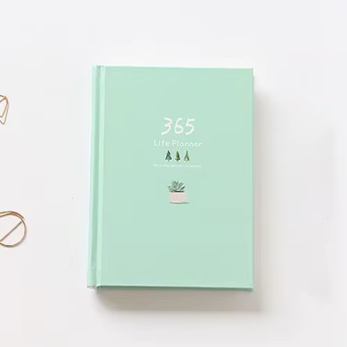 365 planificateur cahier coloré Page intérieure Illustration Plan annuel quotidien Journal livre enr