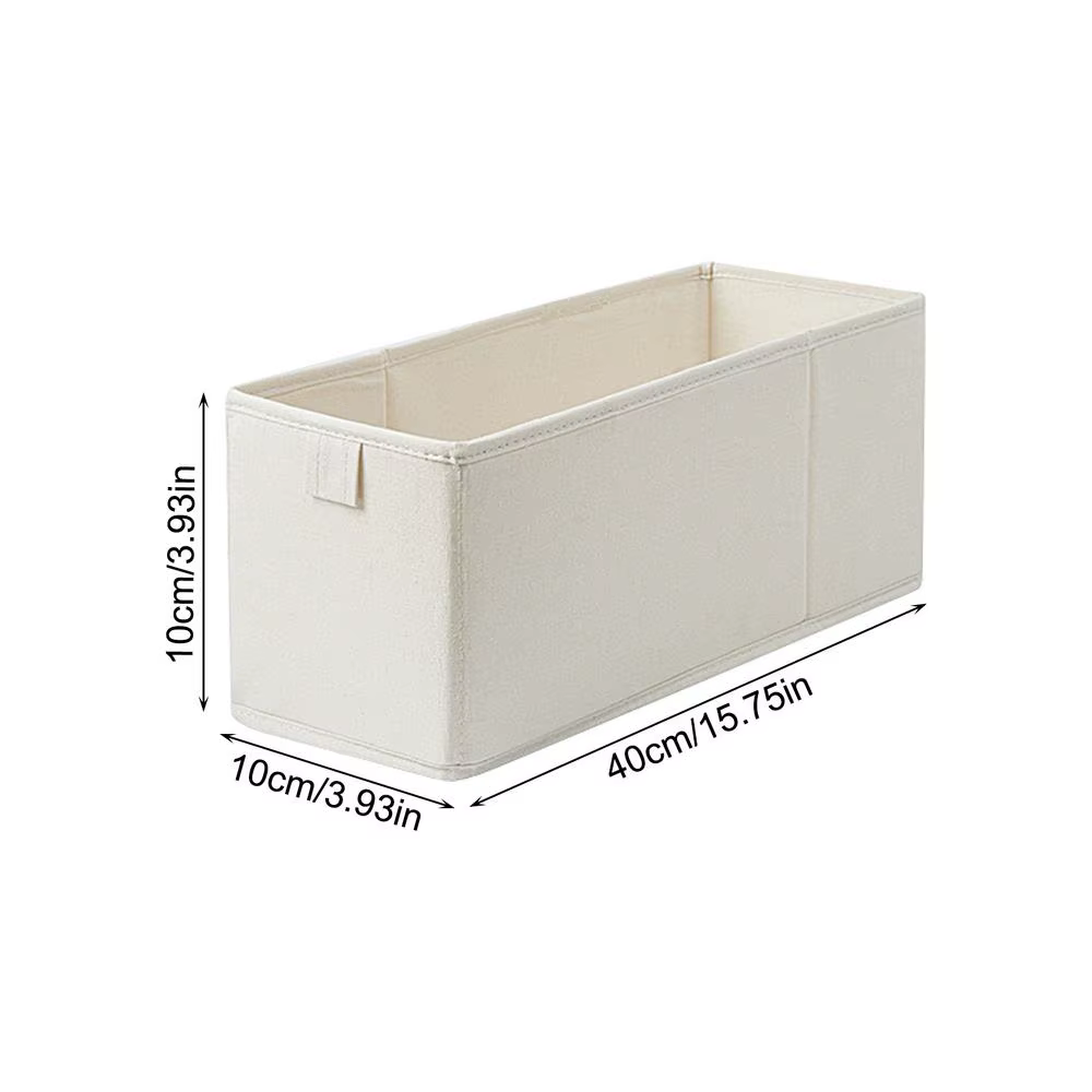 Boîte de rangement en tissu pliable, bacs de rangement étroits en tissu empilables, organisateur de 