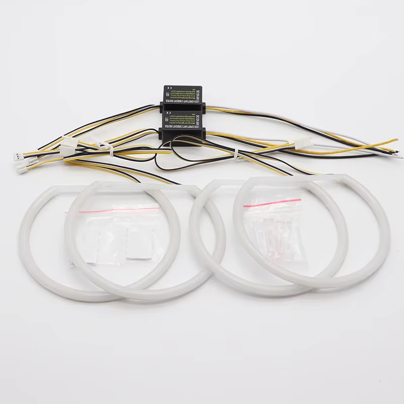Pour BMW série 5 E39 525i 528i 530i 540i blanc jaune double et blanc coton LED Angel Eyes Kit anneau
