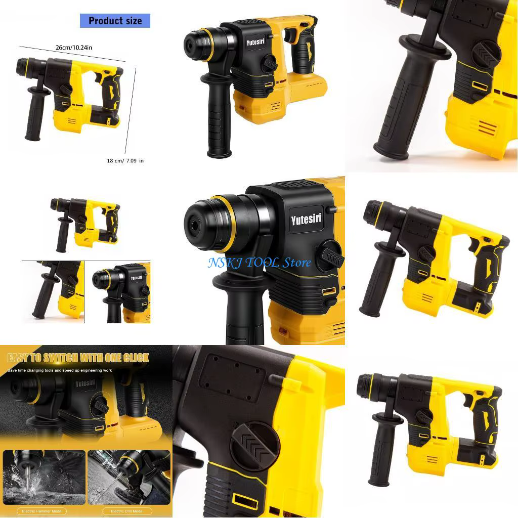 L8RC sans balais Rotarys Rotarys Hammer en béton Cerceless Percussion Drill Tool