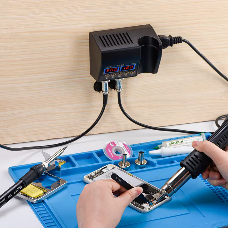 JCD-Pistolet à air chaud 2 en 1 750W, affichage numérique LCD, station de expédide soudage pour télé