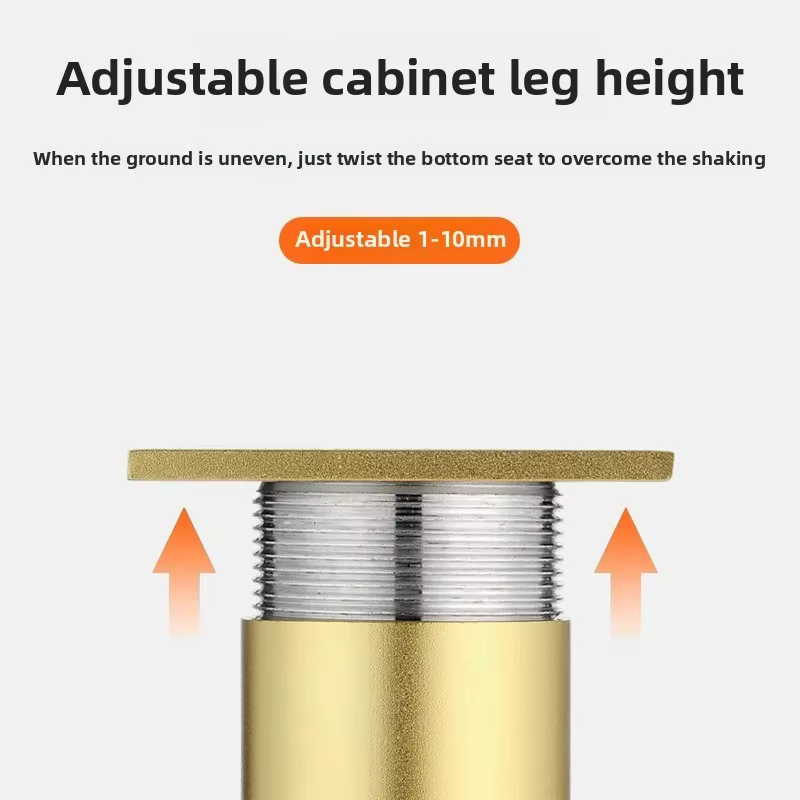 4 pièces 6-30 cm pieds de meubles en alliage d'aluminium pieds réglables en métal, pour pieds de Tab