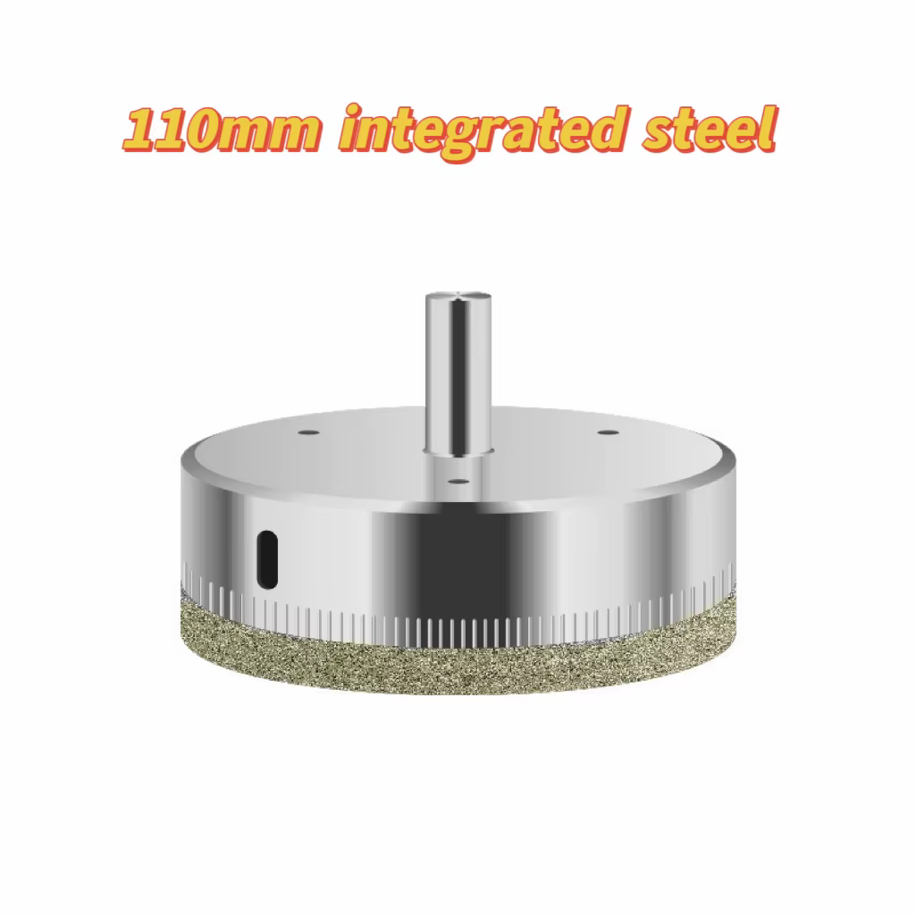 Scie cloche pour verre et marbre 105 mm/110 mm/115 mm/120 mm |   Revêtement diamant, tige universell