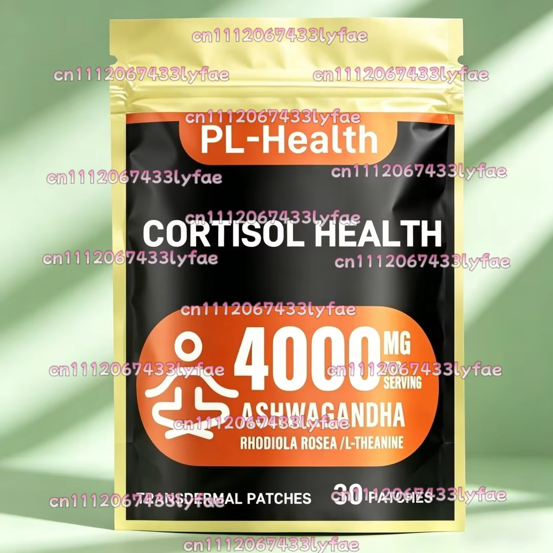 30 Patchs Transdermiques Santé Cortisol pour Femmes et Hommes avec Rhodiola Rosea, L-Théanine pour l