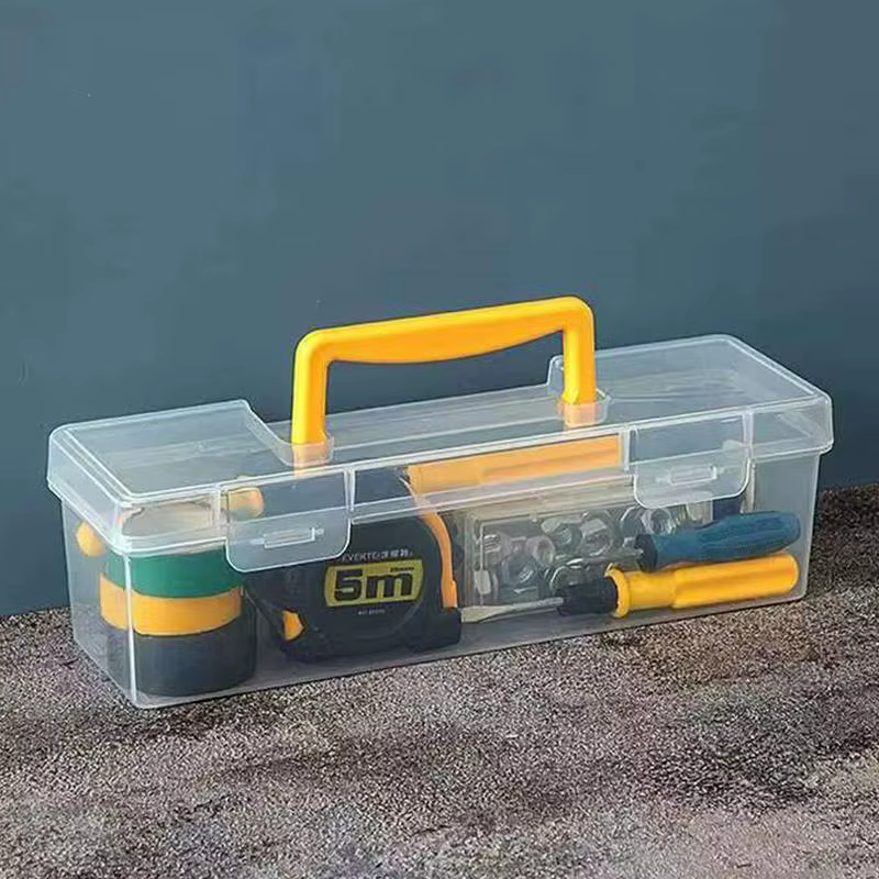 ♬ Boîte à outils portable transparente multifonctionnelle, boîte à outils vide, boîte à pièces en pl