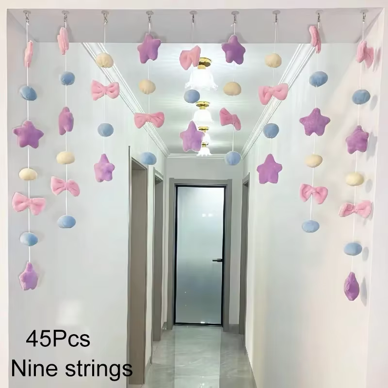 Décoration de rideau en forme de cœur, ornements suspendus, rideau à franges, séparateur de pièce, r