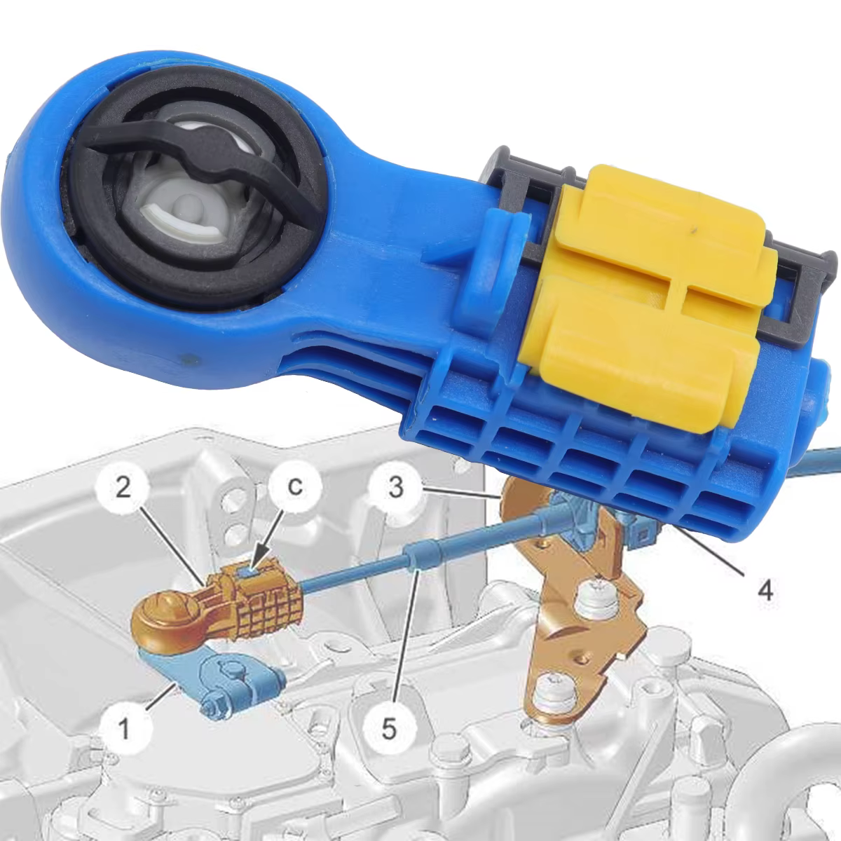 Levier de changement de vitesse pour citroën C2 C3 C4 C5, connecteur de liaison d'extrémité de câble