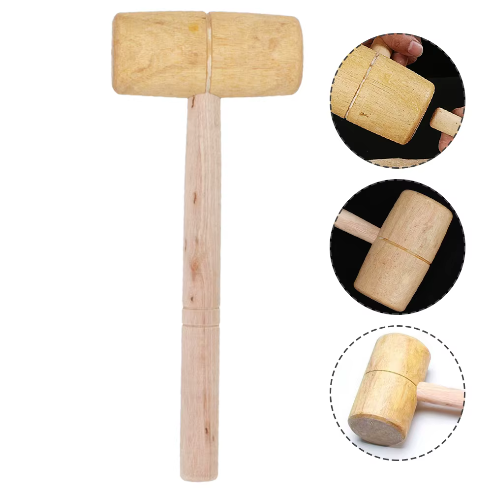 Marteau de maillet en bois pour calcul, ciseau de travail, outils à main, maroquinerie, bûche