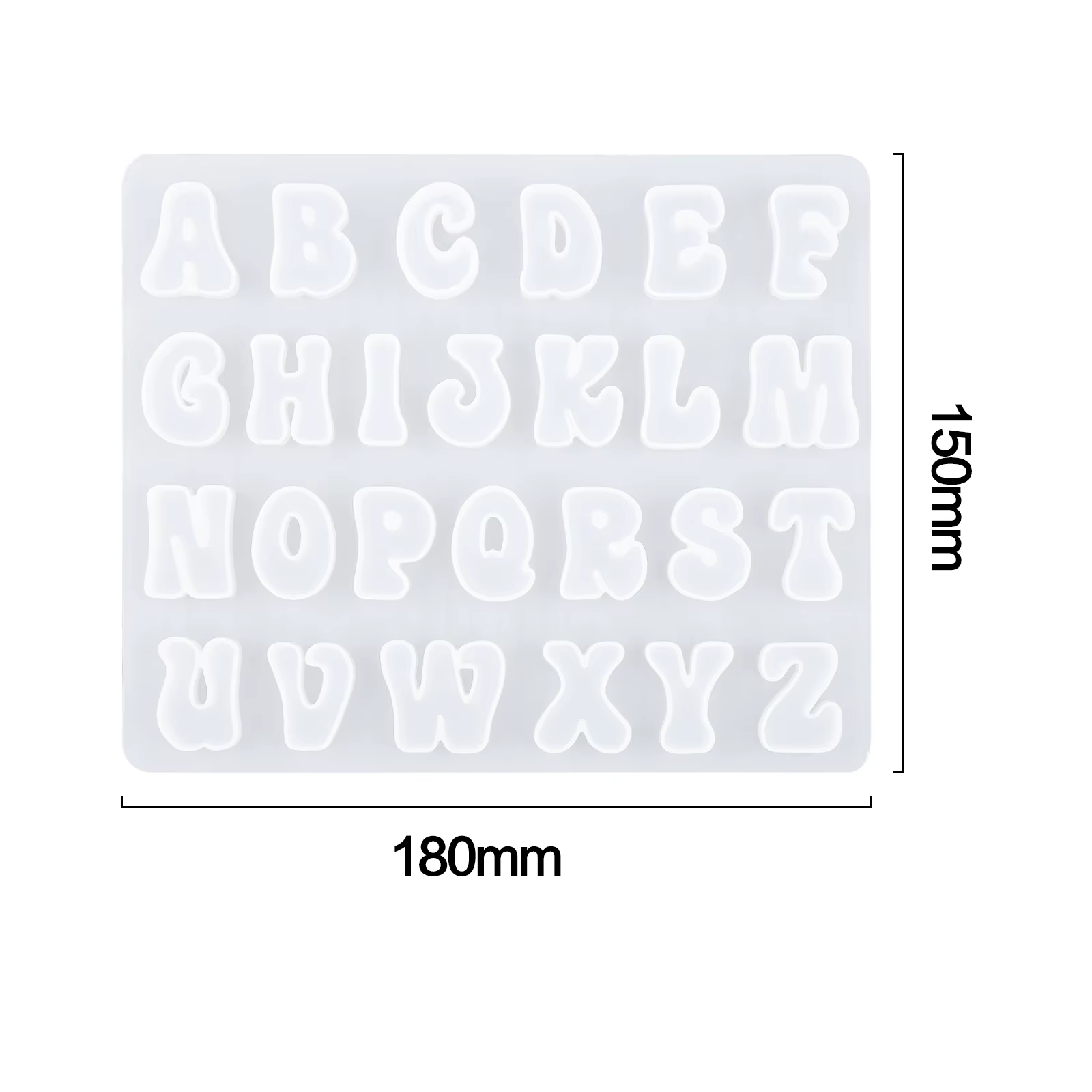 Alphabet anglais A-Z résine époxy Silicone moule lettre 0-9 numéro porte-clés boucle d'oreille pende