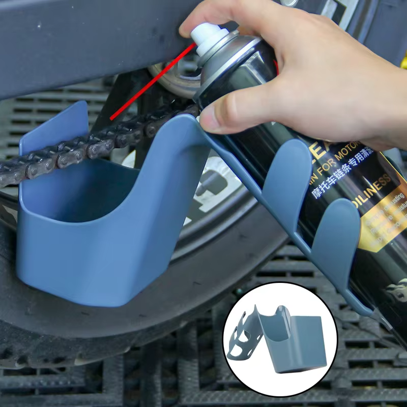 Outil de stockage d'huile pour chaîne de moto, boîte à outils anti-éclaboussures pour huile de chaîn